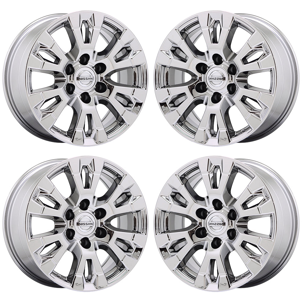18" Nissan Armada Titan Bright Chrome wheels rims Factory OEM set 62751 EXCHANGE